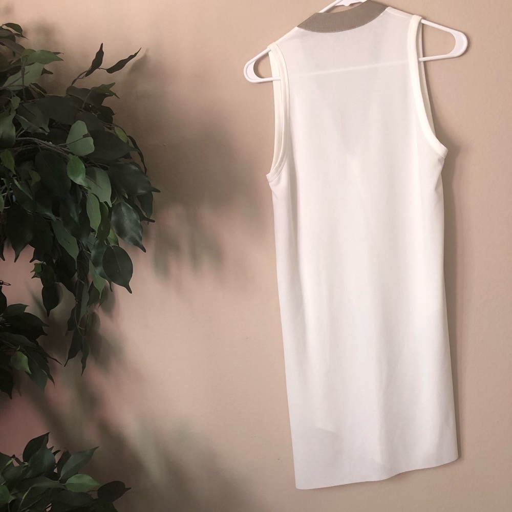 NWOT Zara Asymmetrical Cream Tunic Blouse Neutral - Picture 5 of 8